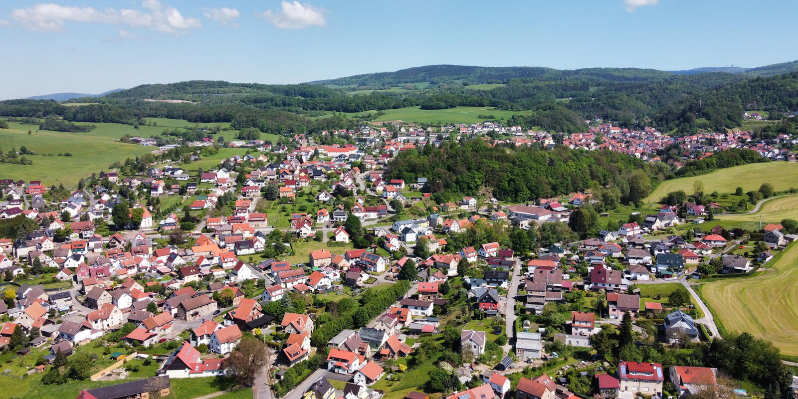 Ortsansicht von Trusen, einem Ortsteil von Brotterode-Trusetal