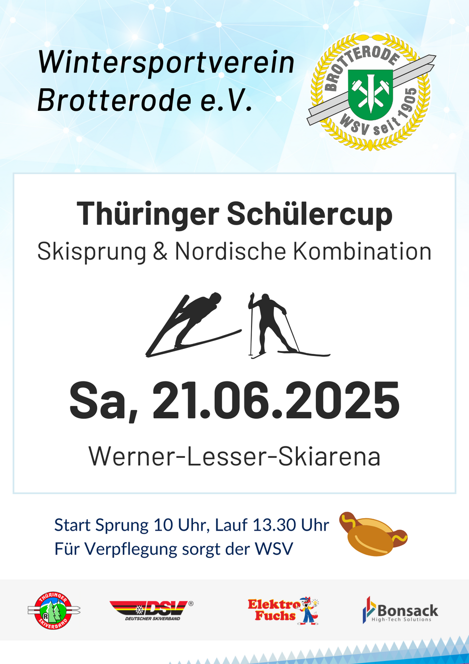 Plakat mit Datum und Uhrzeit für die Veranstaltung
