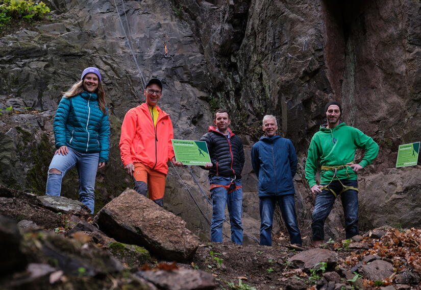 Vorstellung des neuen Thüringer Klettergebietes "Trusetaler Hauptgang" im Thüringer Wald
