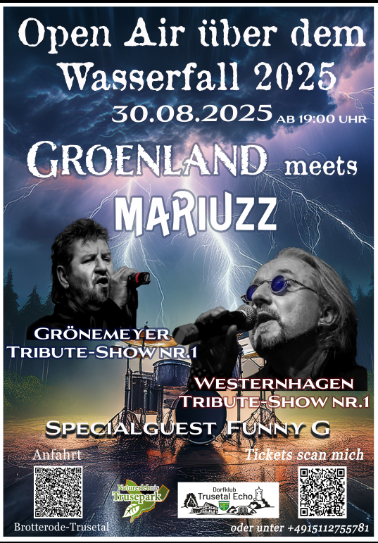 Plakat mit Informationen zum Open Air