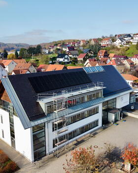 Rathaus Brotterode-Trusetal aus der Vogelperspektive