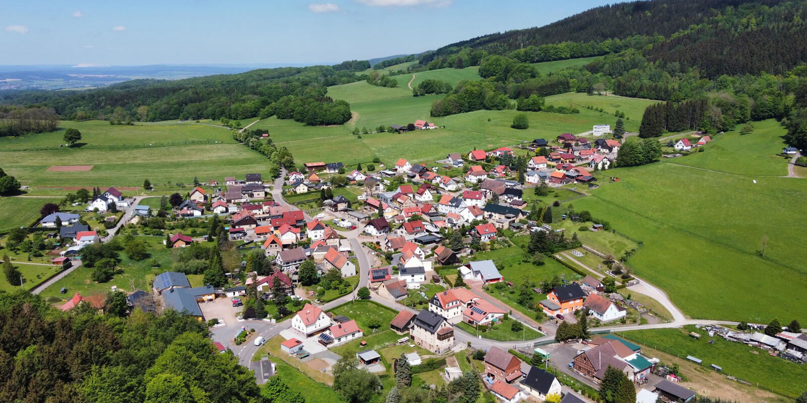 Blick auf Laudenbach, Stadt Brotterode-Trusetal