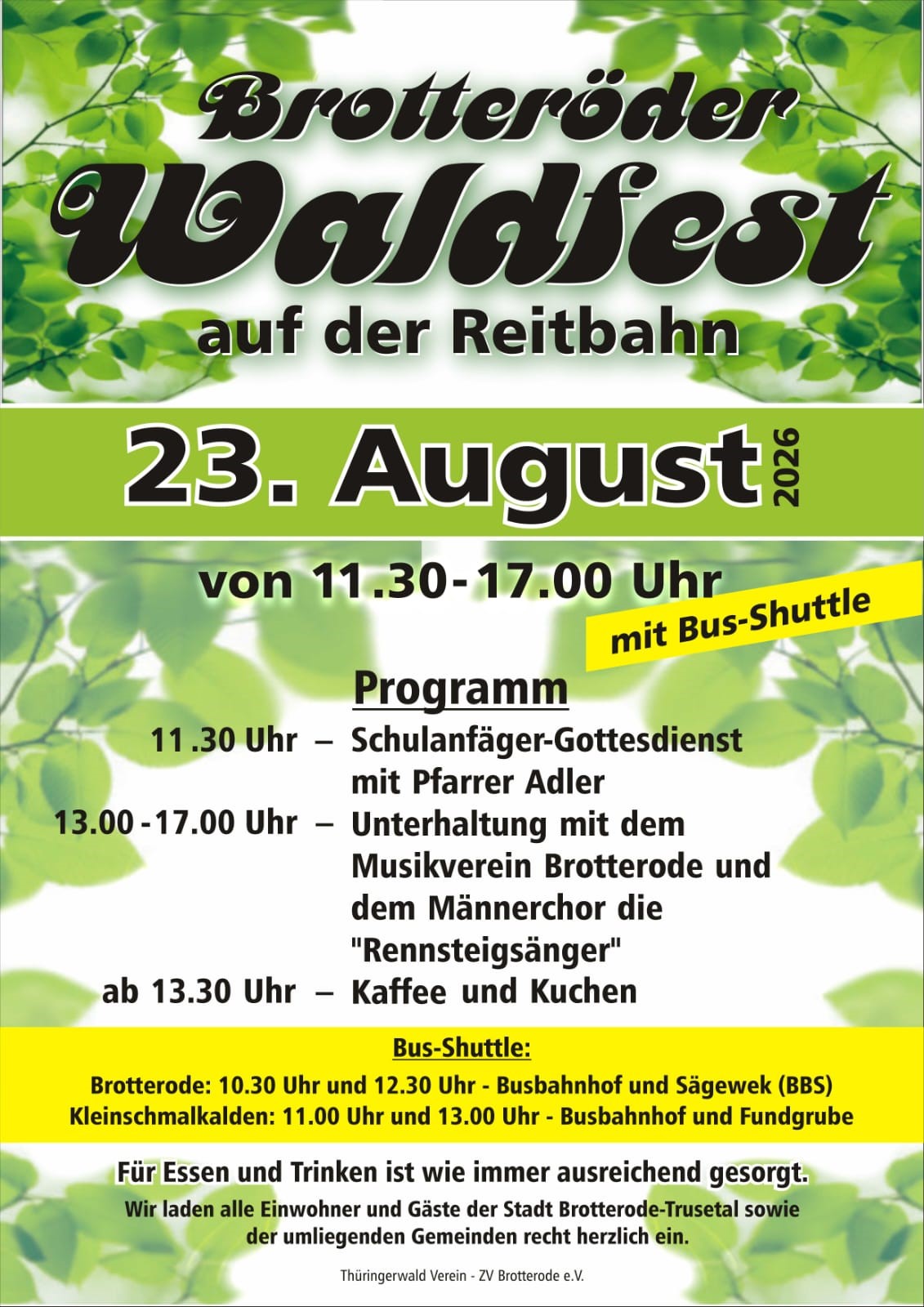 Plakat Waldfest Brotterode